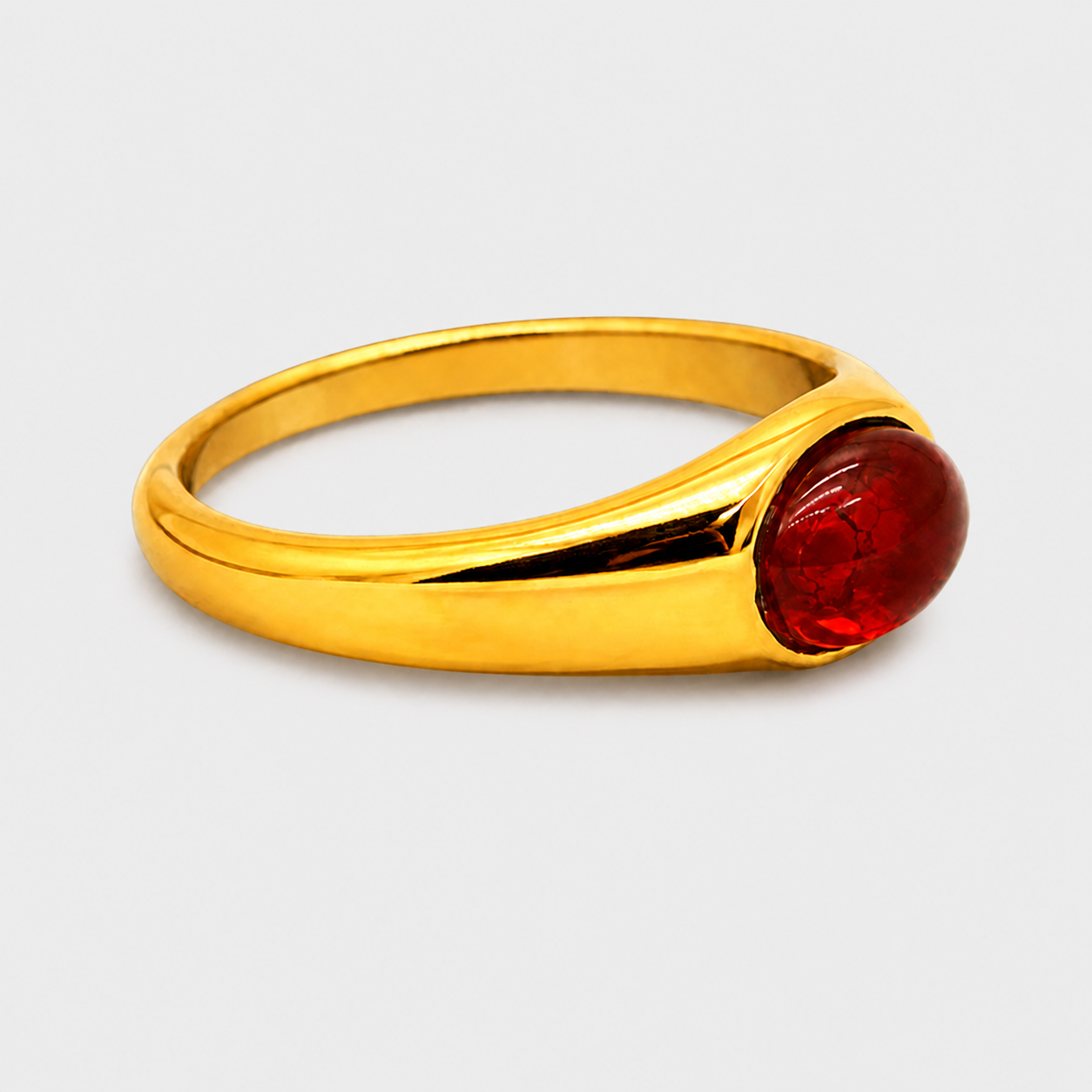 Anillo de Meñique Oval de Cornalina