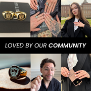 Personalized White Gold Plated Signet Ring