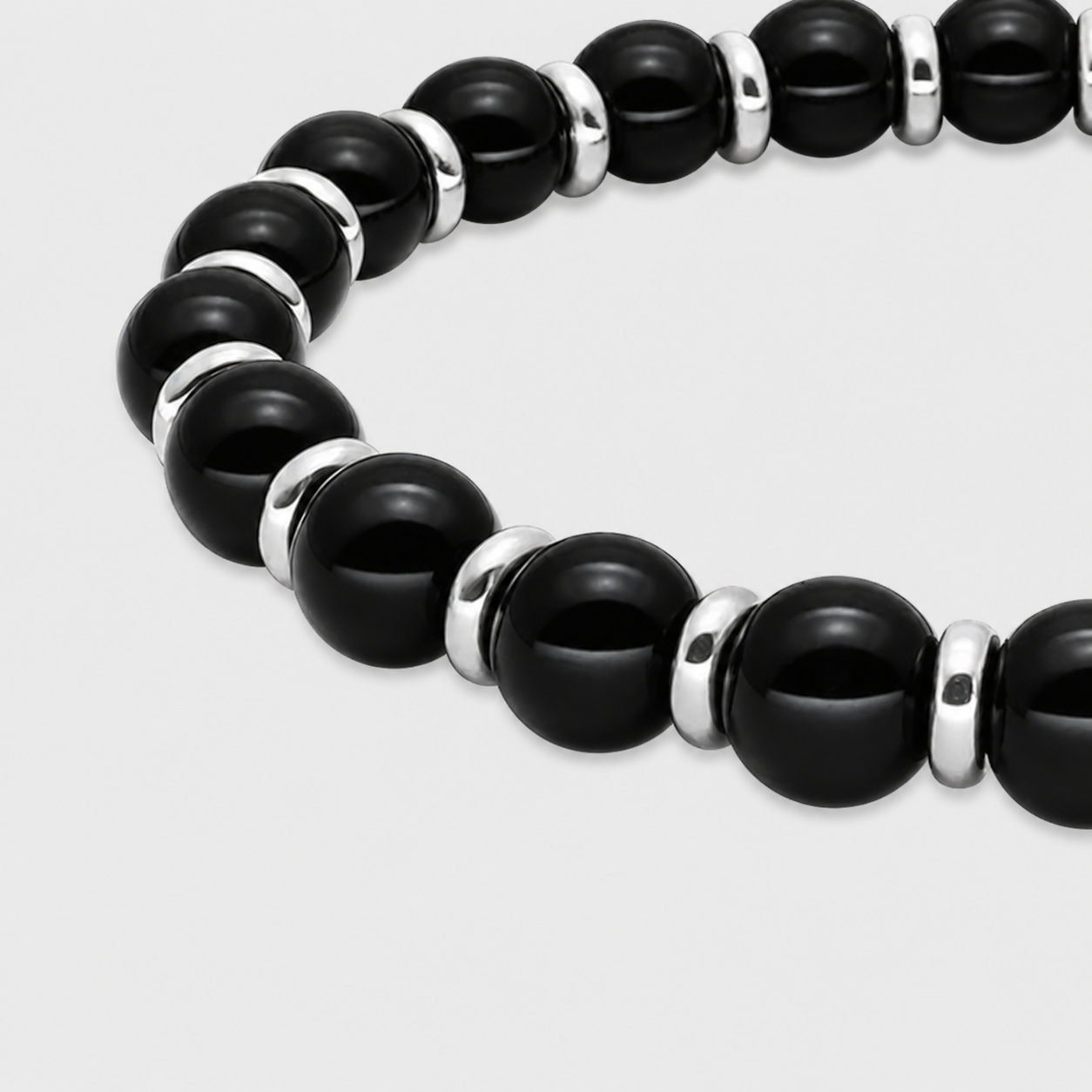 Bracciale di Perle in Onice Nero