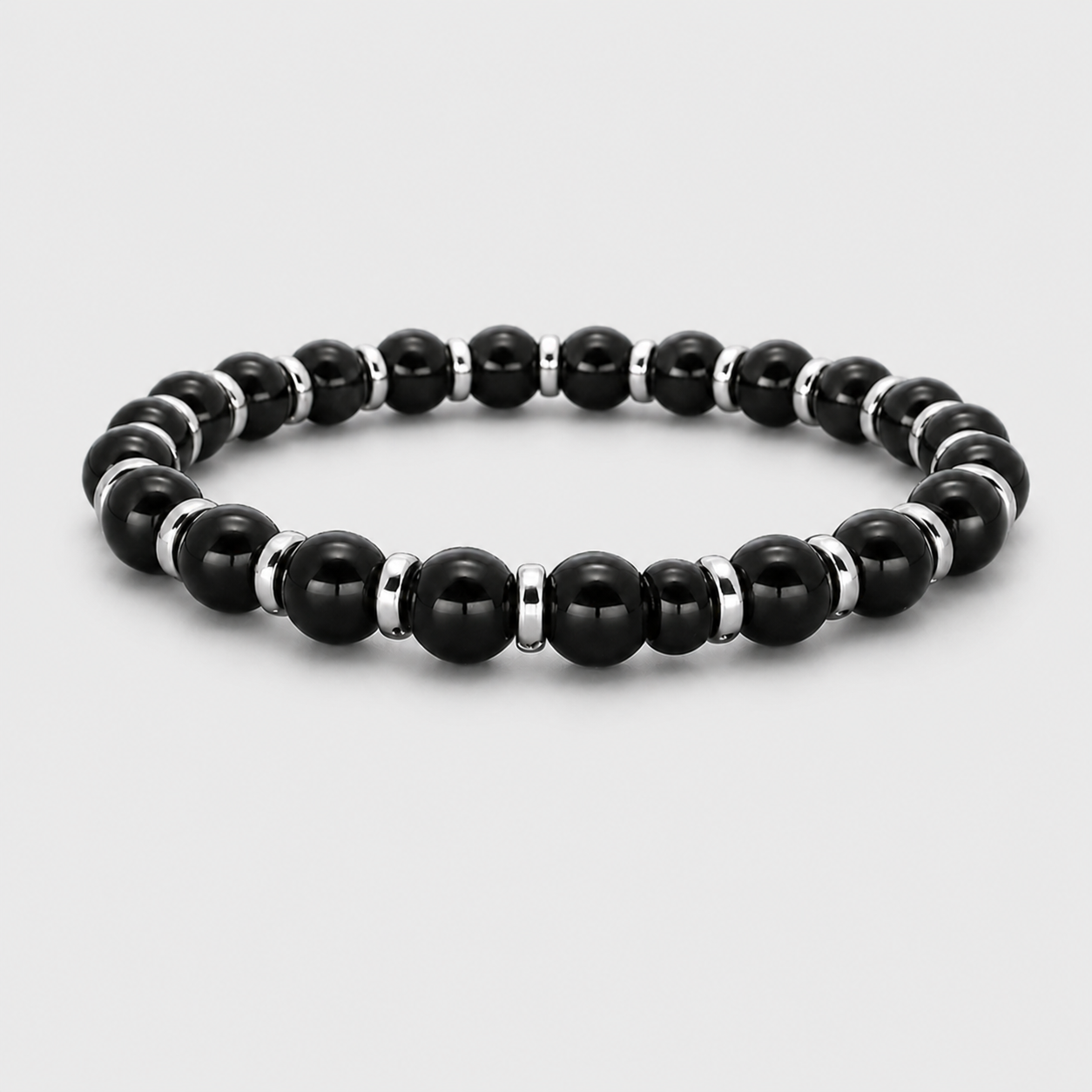 Bracciale di Perle in Onice Nero