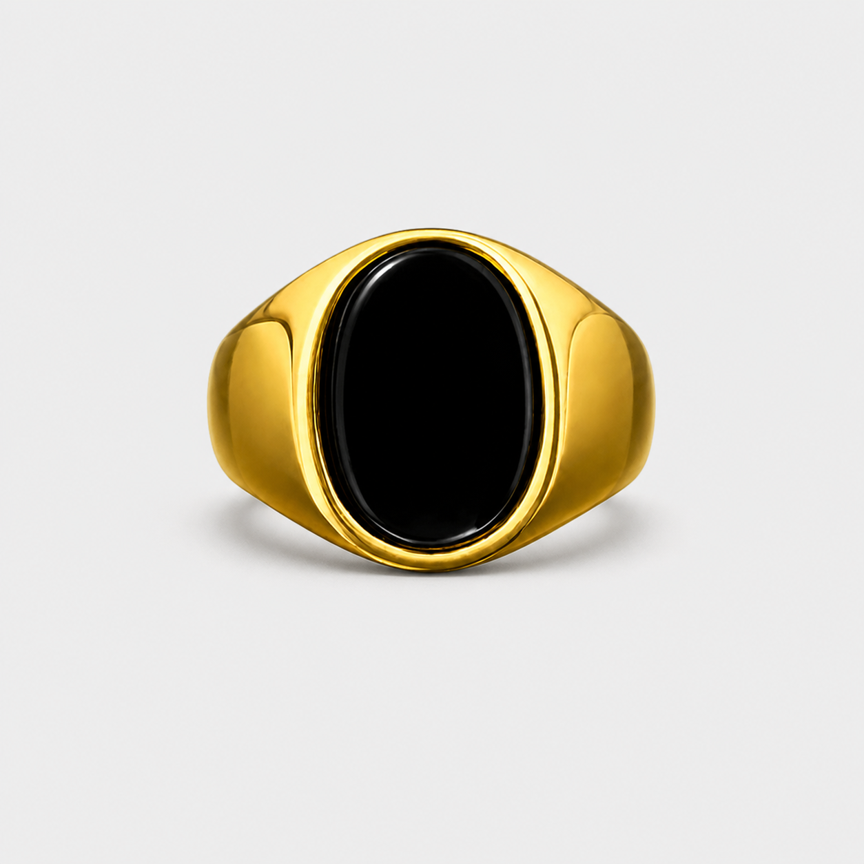 Anello Chevalier in Onice Nero