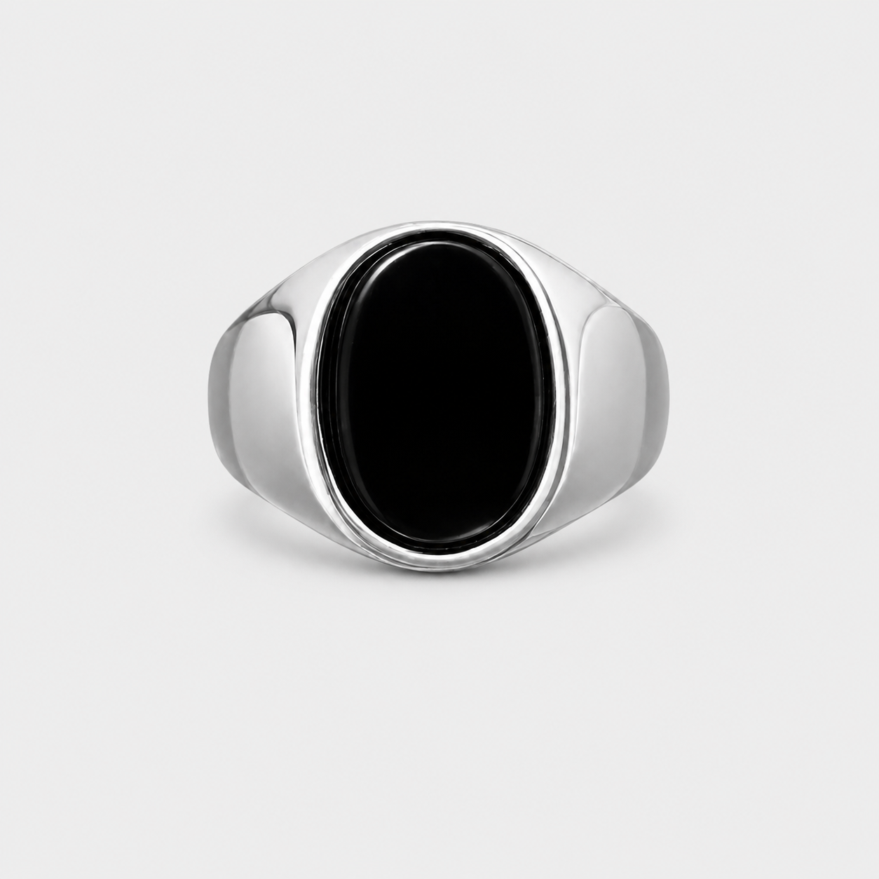 Anello Chevalier in Onice Nero