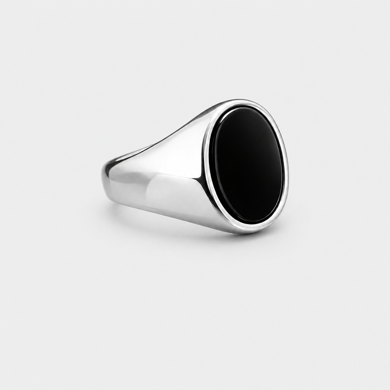 Anello Chevalier in Onice Nero