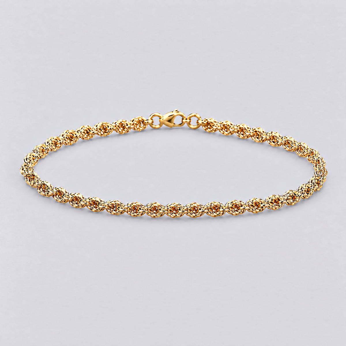 Gold rope chain bracelet