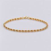 Gold rope chain bracelet