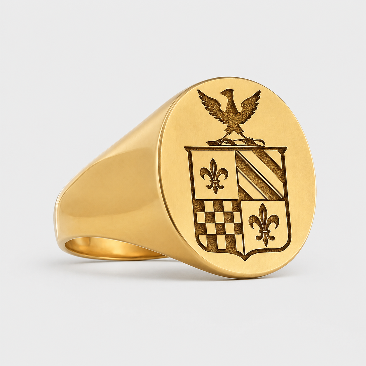Anello Chevalier Personalizzato Placcato Oro