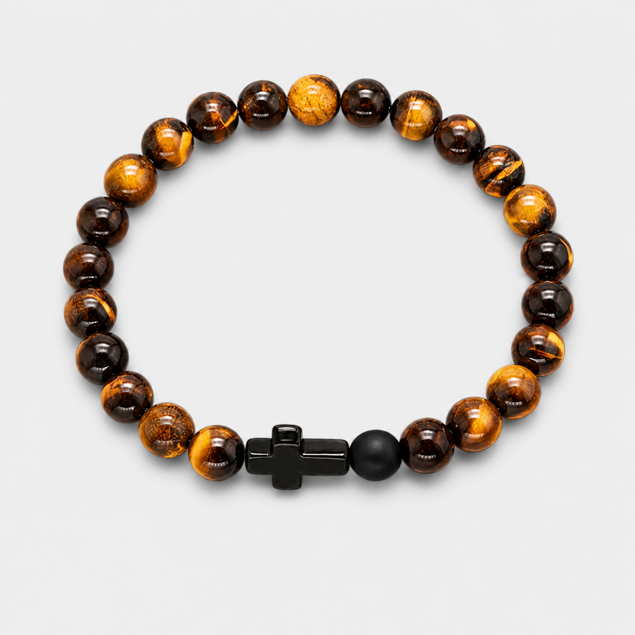"FAITH" Tiger Eye Pearls