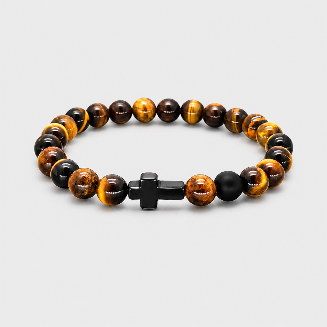 "FAITH" Tiger Eye Pearls