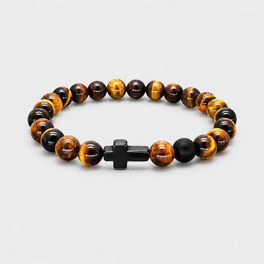 «FAITH» Tigerauge-Armband