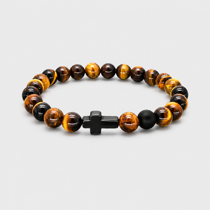 «FAITH» Tigerauge-Armband