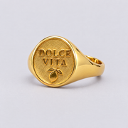 Anel de sinete Dolce Vita (PRÉ-ENCOMENDA)