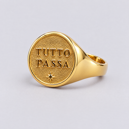 Tutto Passa Signet Ring