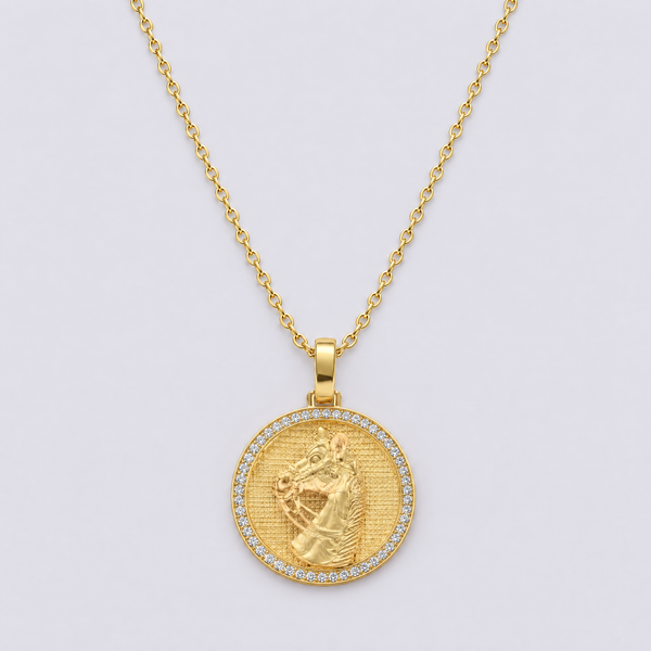 Equestrian Medallion Necklace