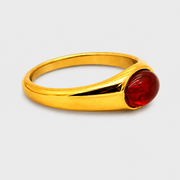 Anello Chevalier Ovale in Corniola