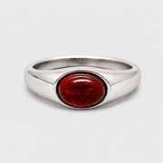 Anello Chevalier Ovale in Corniola