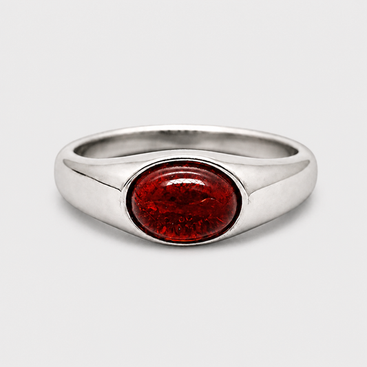 Oval Carnelian Pinky Ring