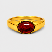 Anello Chevalier Ovale in Corniola