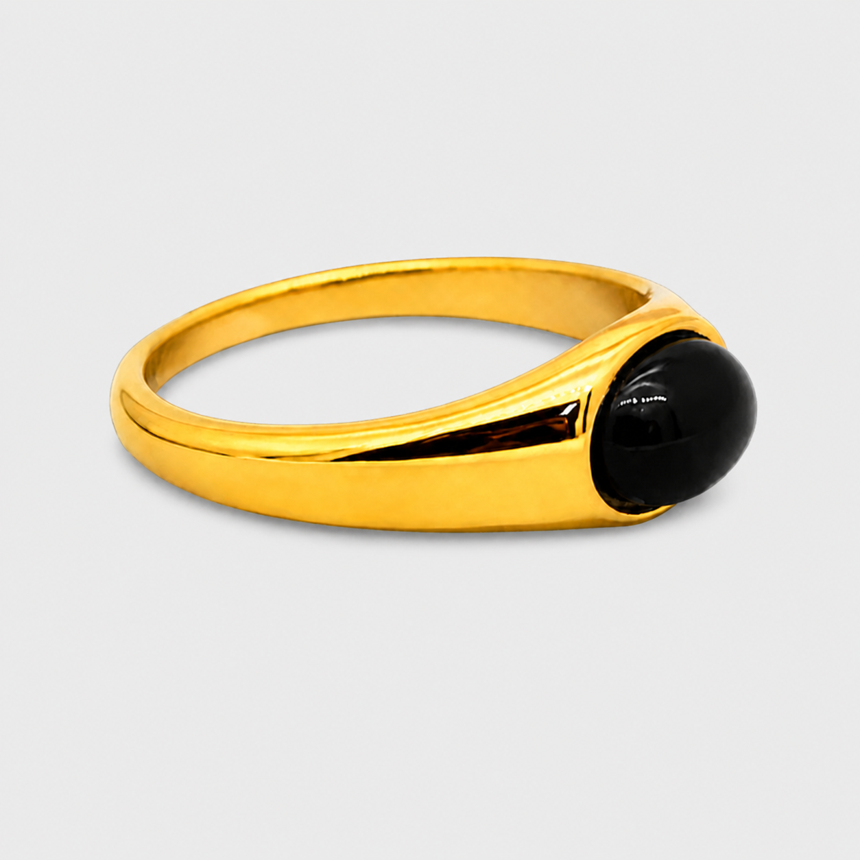 Anillo de Meñique Oval de Ónix