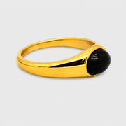 Anel de Mindinho Oval de Ónix