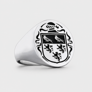 Personalized White Gold Plated Signet Ring