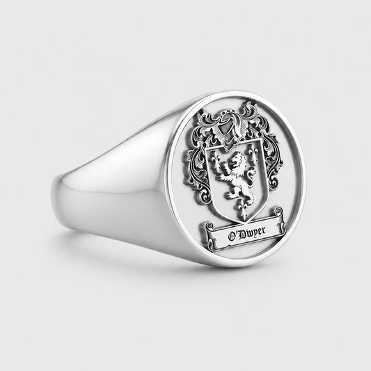 Personalized Sterling Silver Signet Ring
