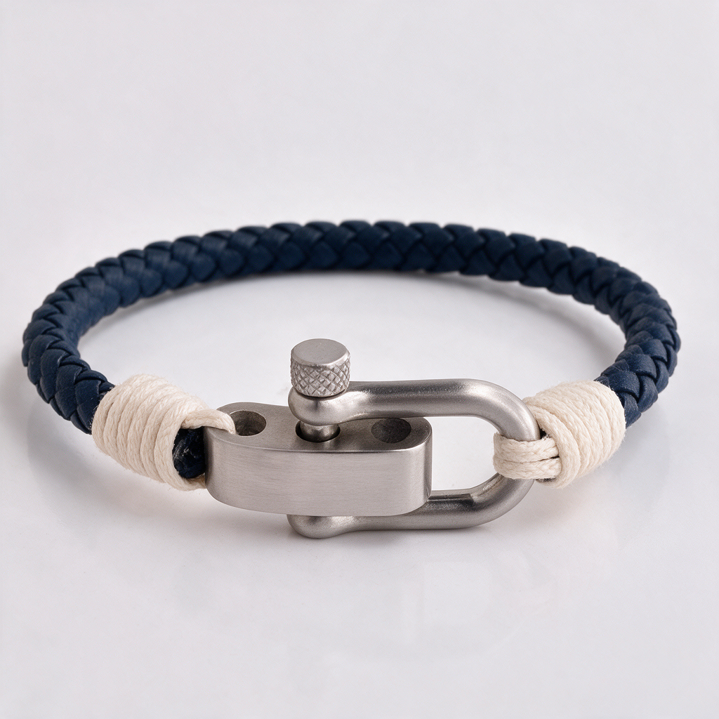 Navy mariner shackle bracelet