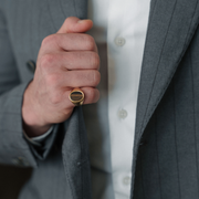 Anillo de Sello de Ojo de Tigre