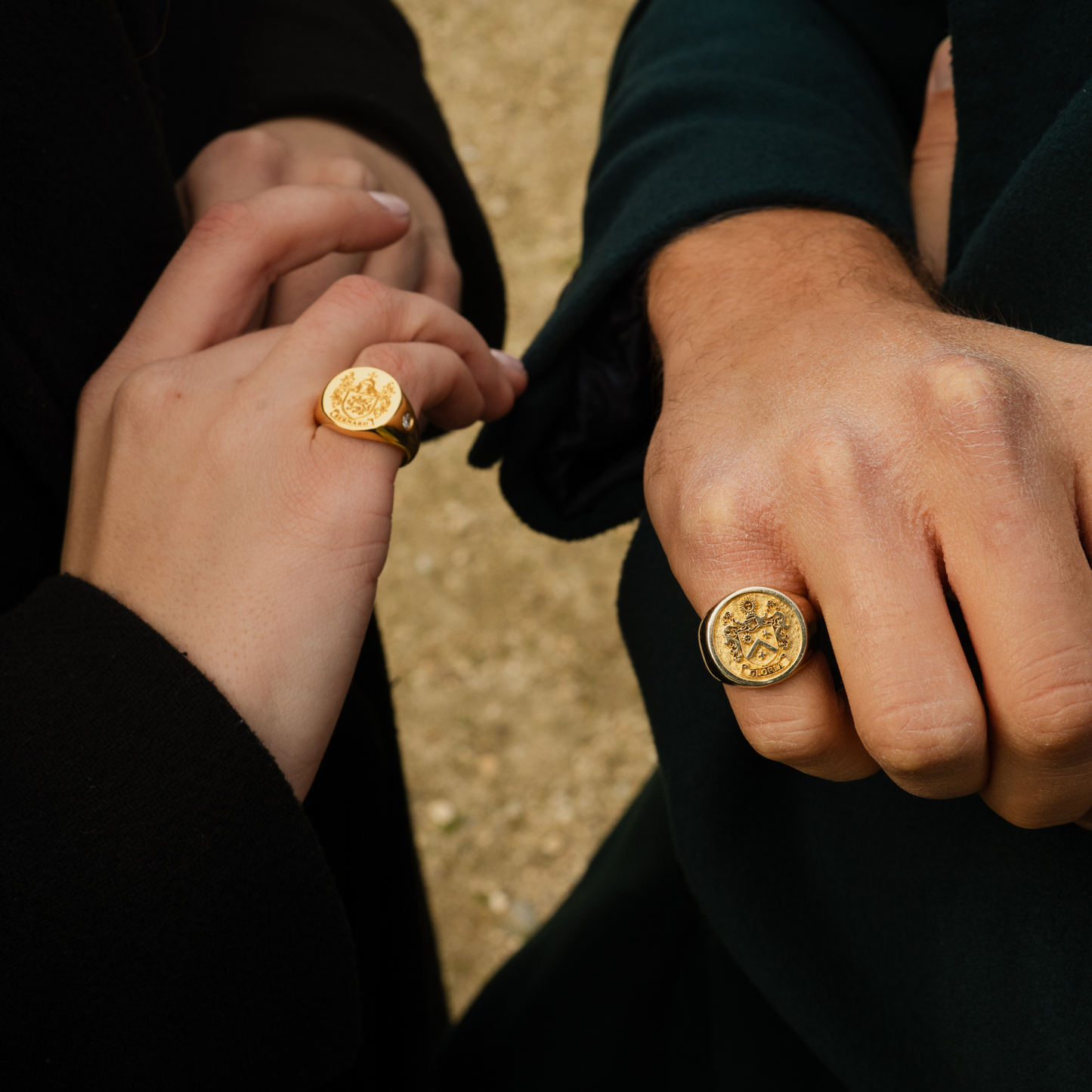 Anello Chevalier Personalizzato Placcato Oro