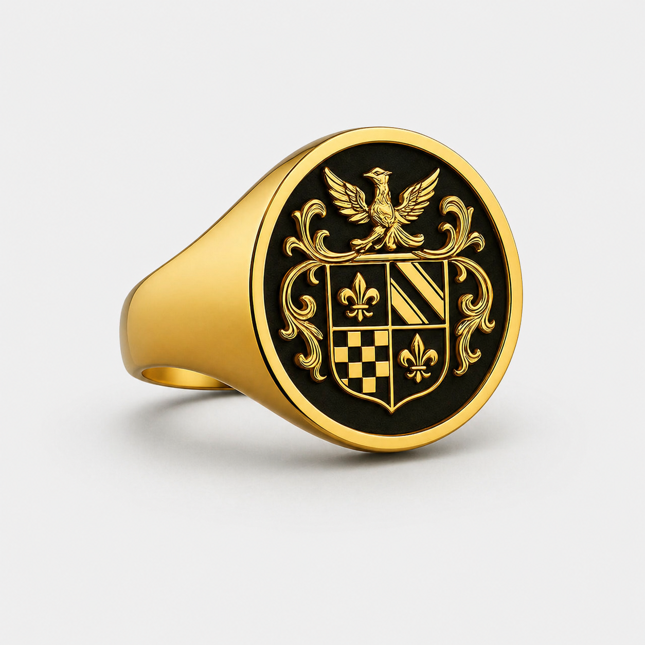 Anello Chevalier Personalizzato Placcato Oro
