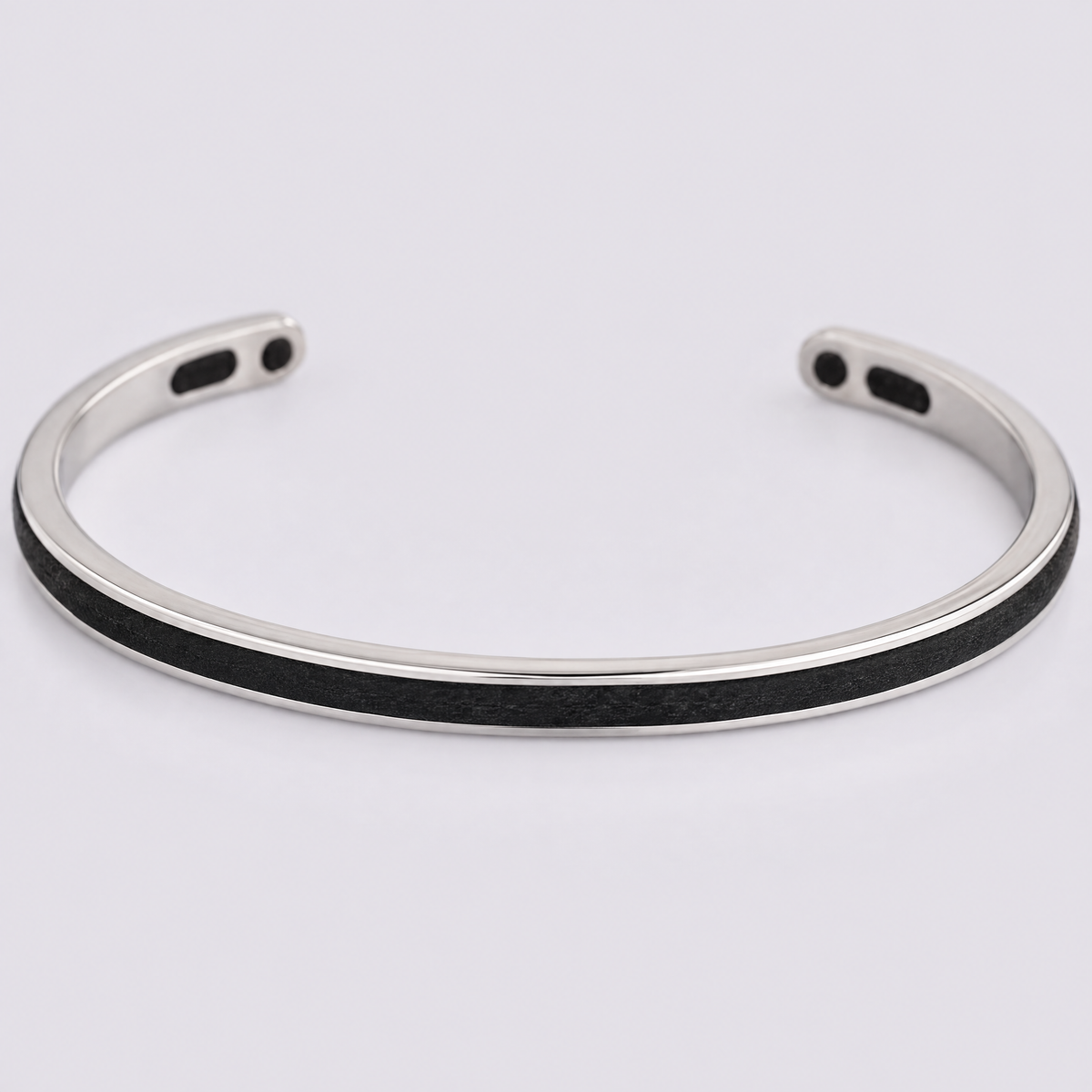 Black cord cuff bracelet