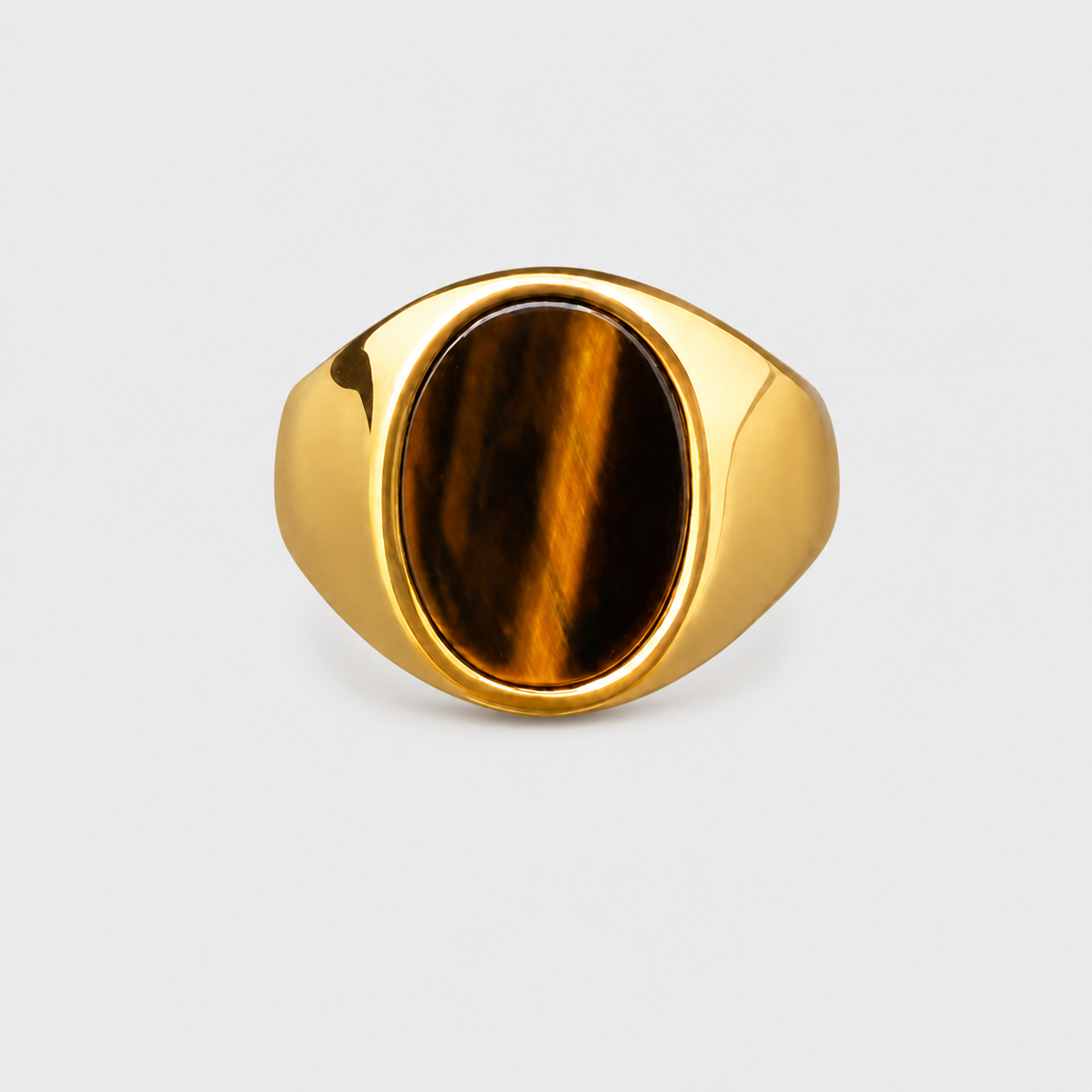 Anillo de Sello de Ojo de Tigre