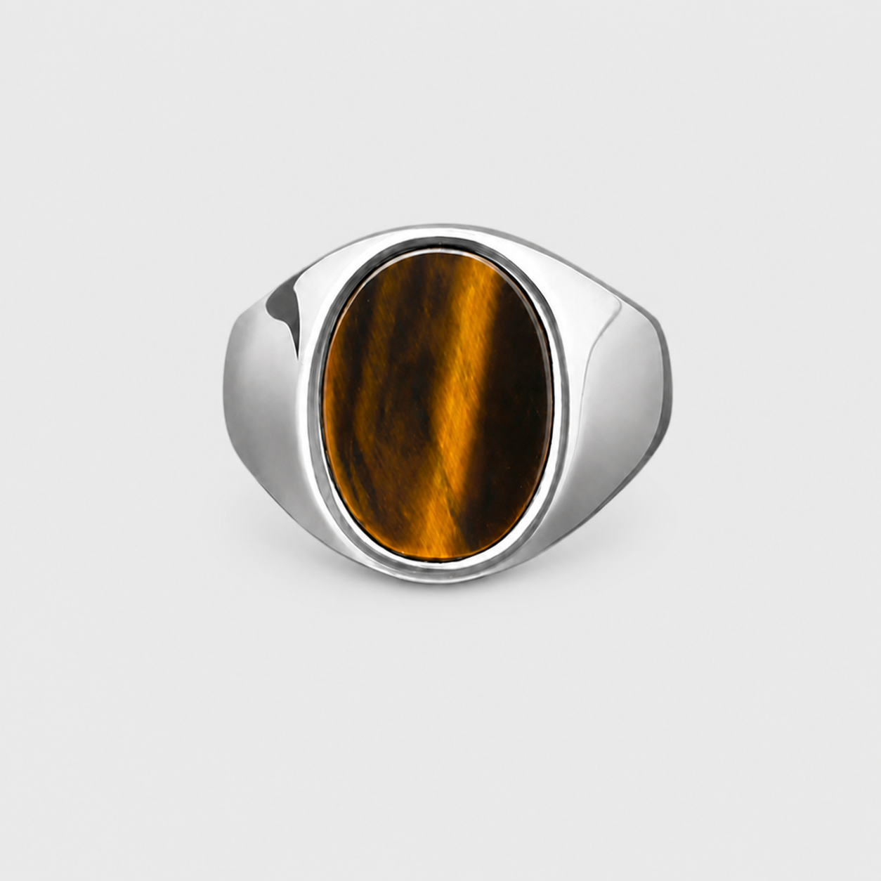 Anillo de Sello de Ojo de Tigre