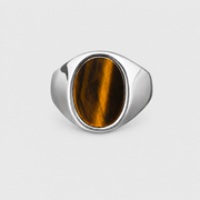 Anillo de Sello de Ojo de Tigre