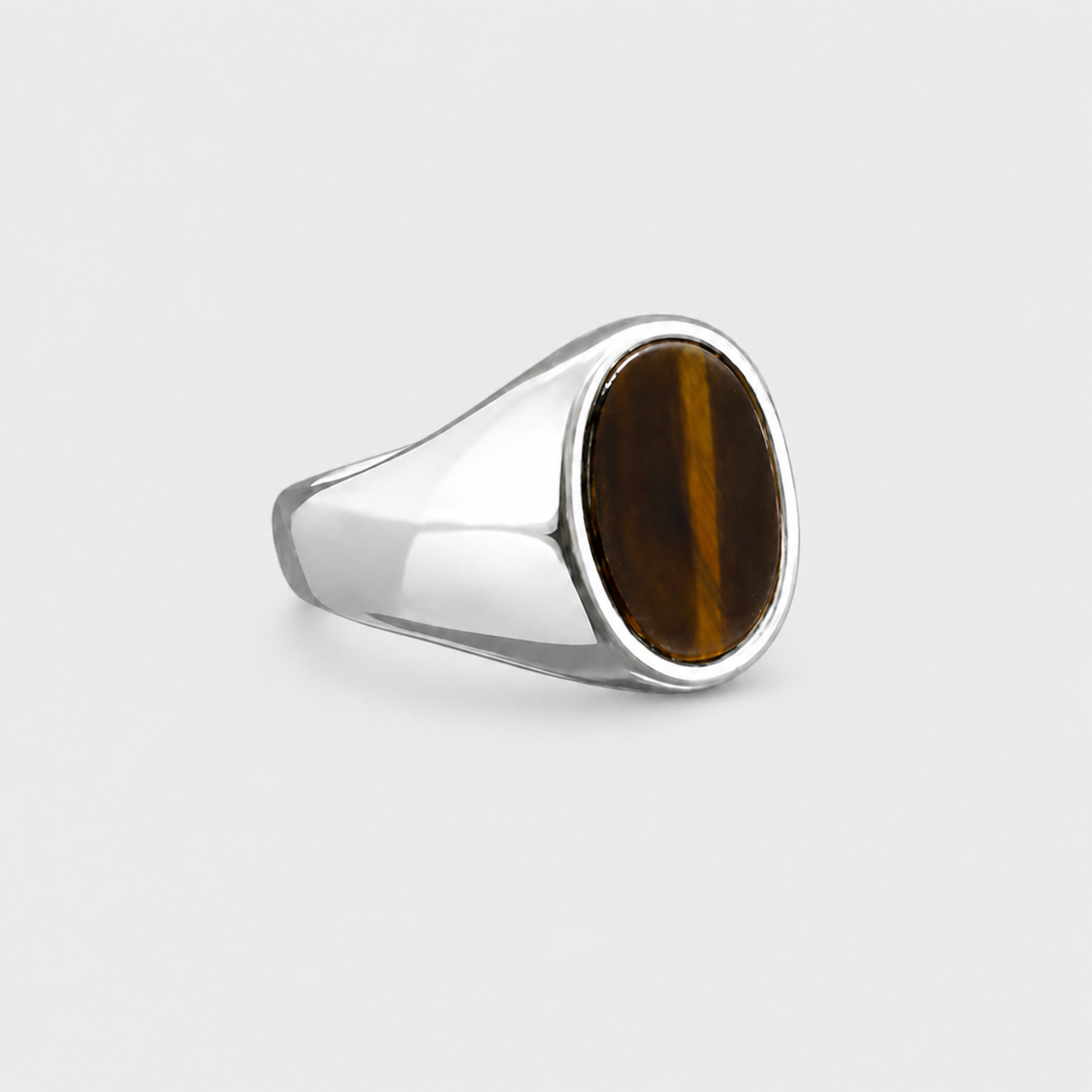 Anillo de Sello de Ojo de Tigre