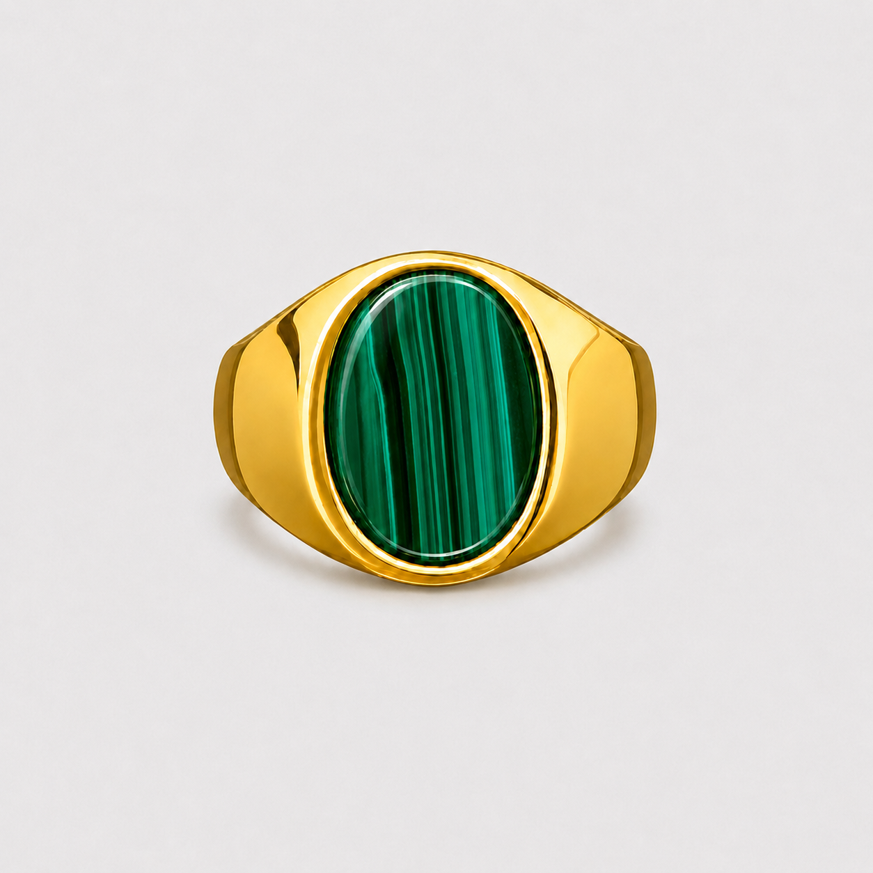 Anello Chevalier in Malachite