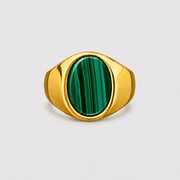 Anillo de Sello de Malaquita