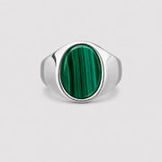 Anillo de Sello de Malaquita