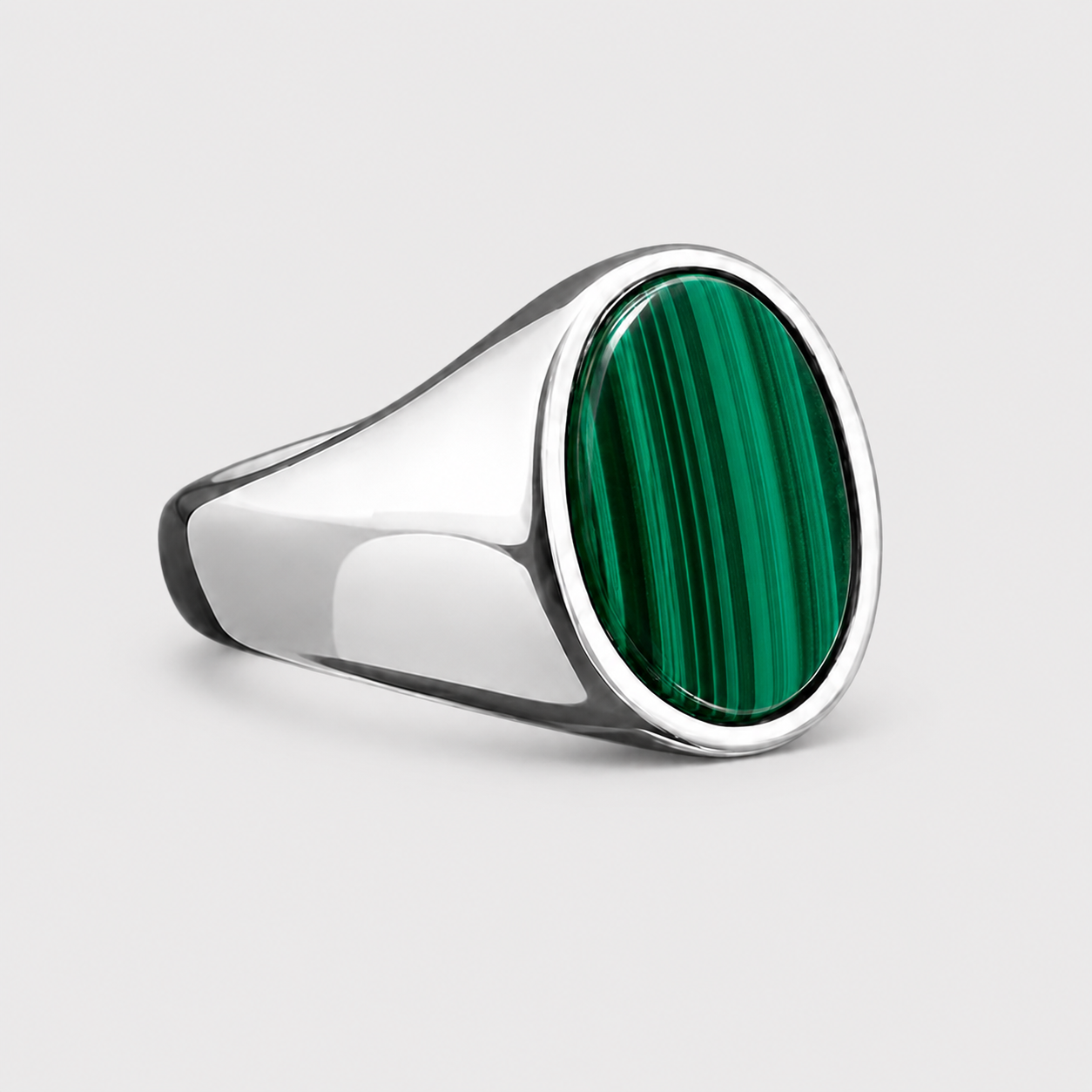 Anello Chevalier in Malachite