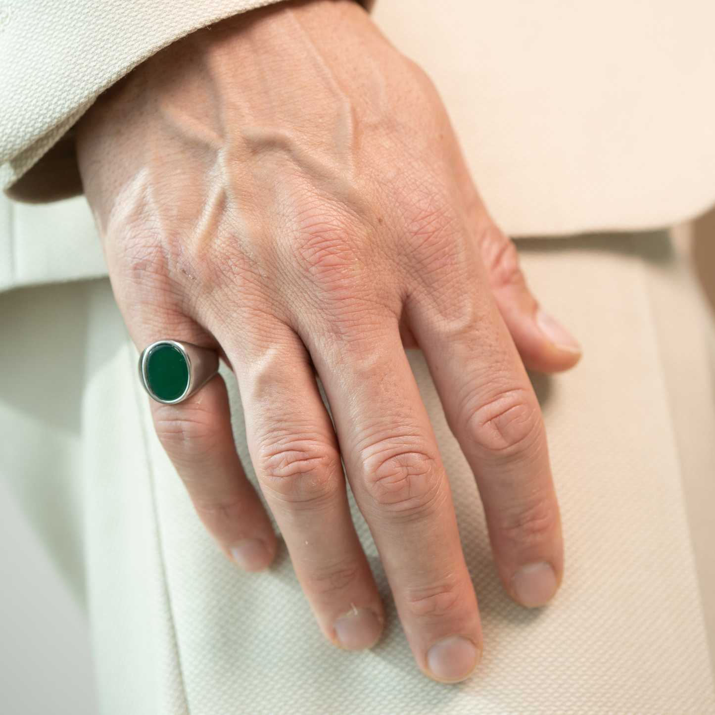 Anello Chevalier con Pietra Verde